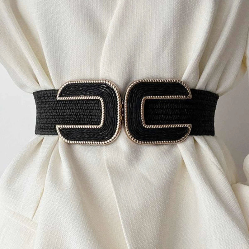 Ceinture Élastique Femme Esprit Raphia Chic, modèle Sol