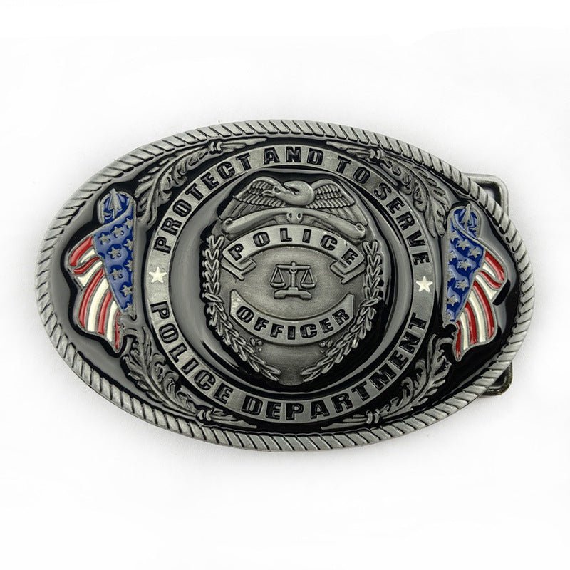 Boucle de ceinture Américaine, Police officer, modèle Dariel