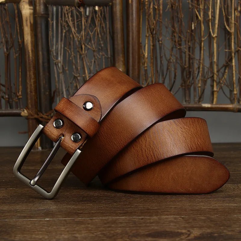 Ceinture cuir homme classique rivetée modèle Marlo - La Boutique de la Ceinture