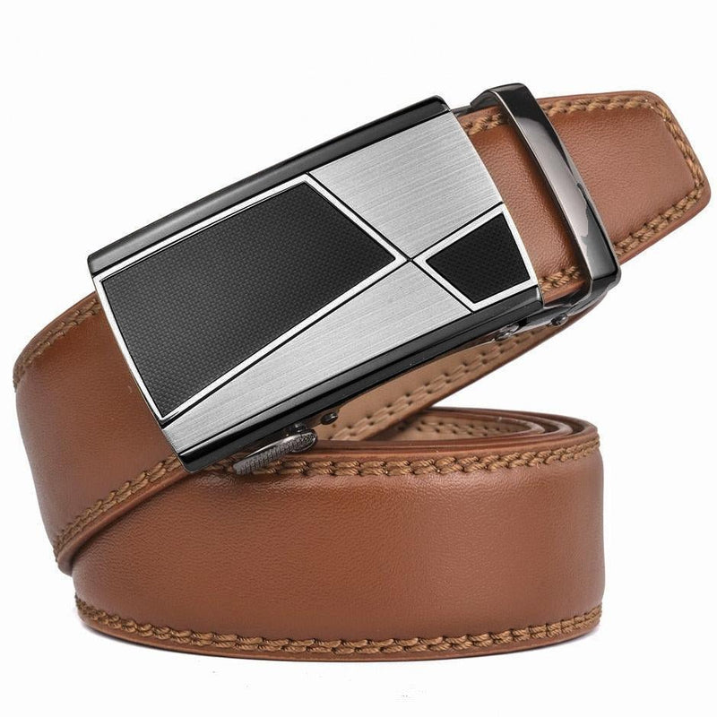 Ceinture de costume en cuir pour homme, modèle Thucer