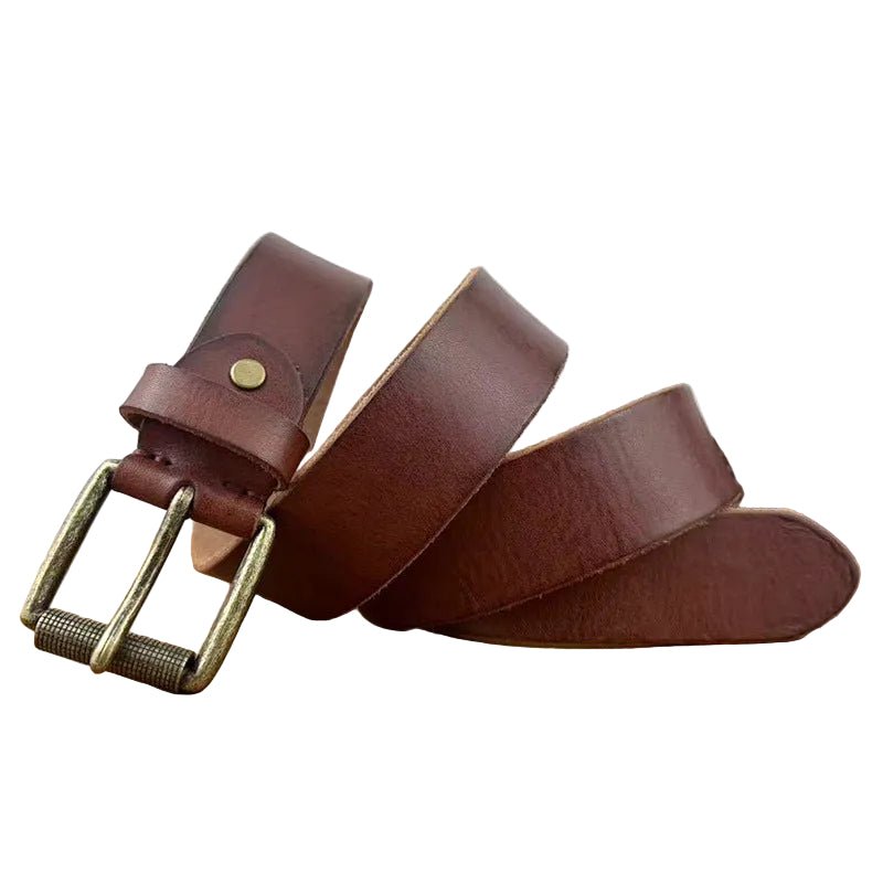 Ceinture en Cuir Rustique pour Homme, modèle Moti - La Boutique de la Ceinture