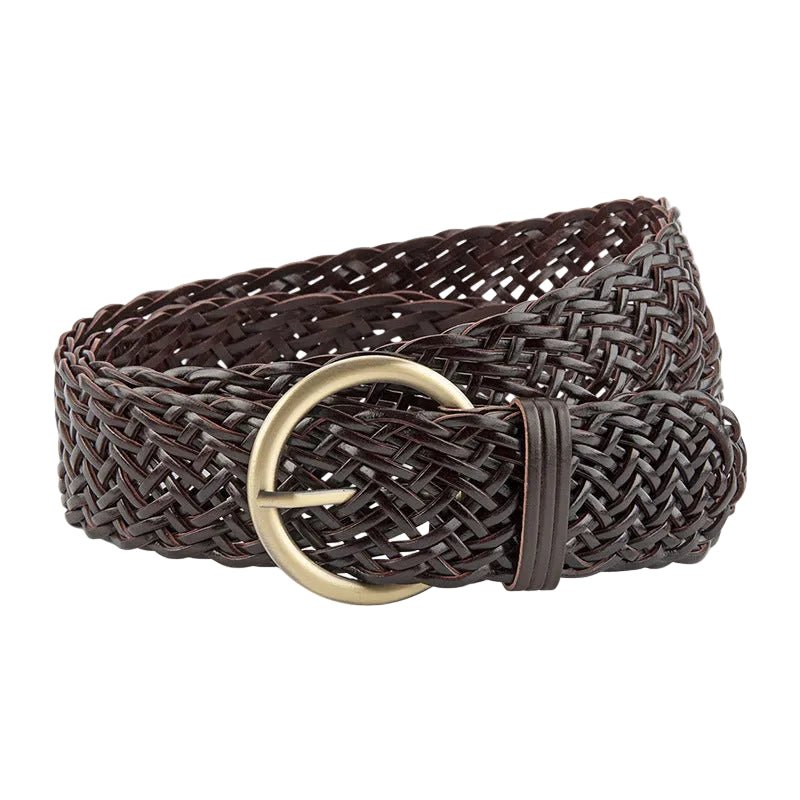 Ceinture en cuir tressé, modèle Lola - La Boutique de la Ceinture