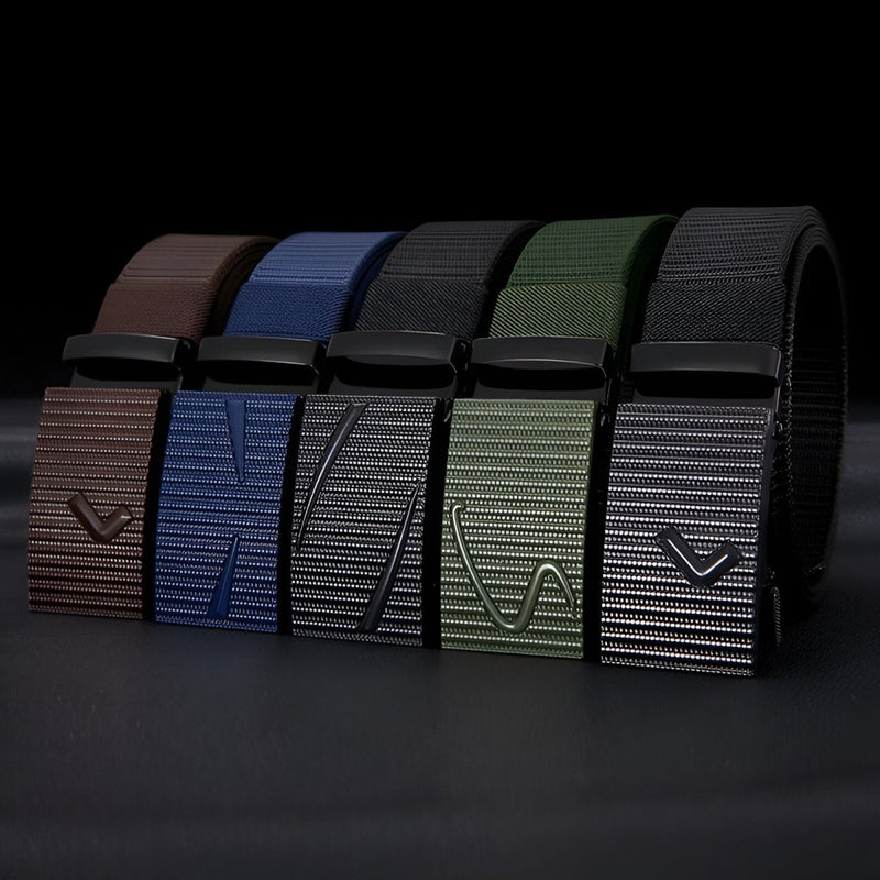 Ceinture en toile pour homme, à boucle automatique, modèle Axel