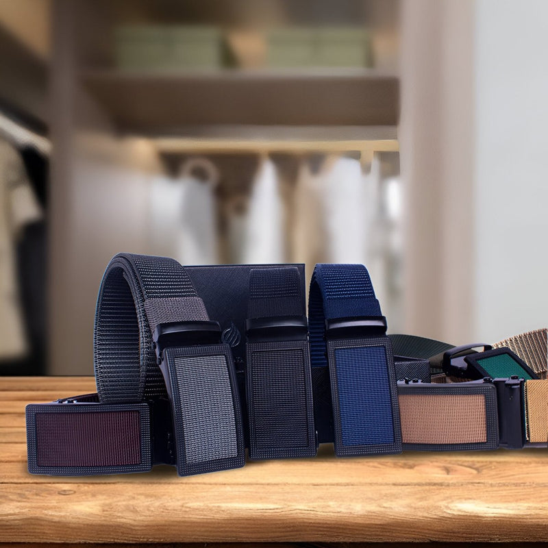 Ceinture en toile pour homme, à boucle automatique, modèle Clément