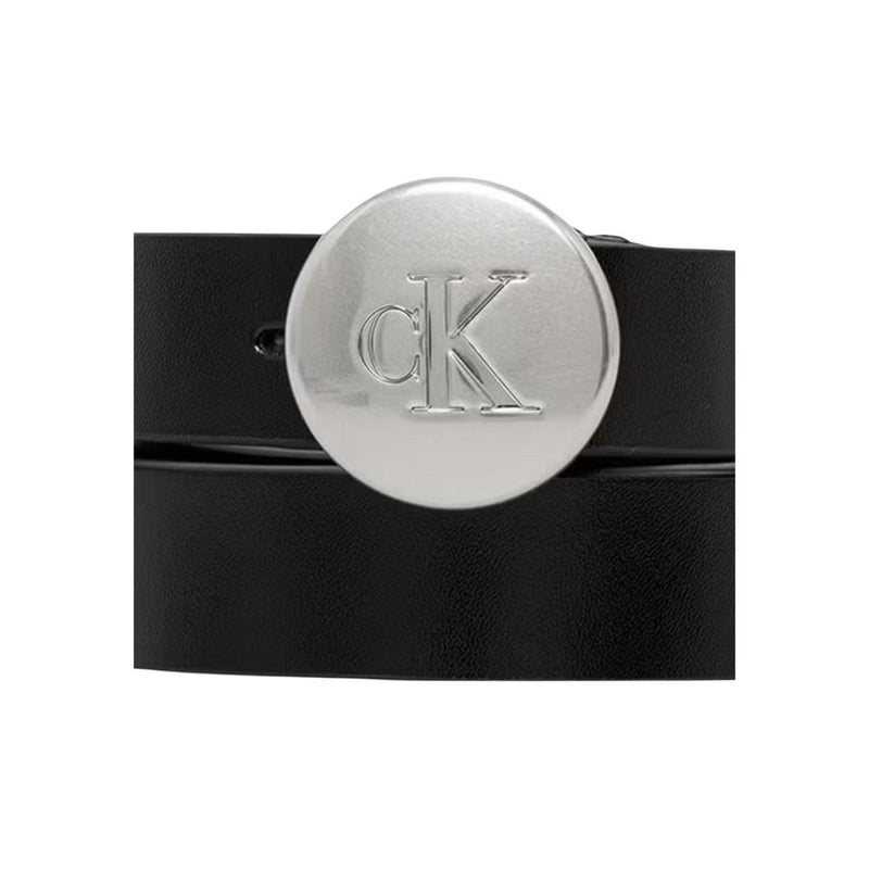 Ceinture Femme Calvin Klein Round Engraved CK Buckle