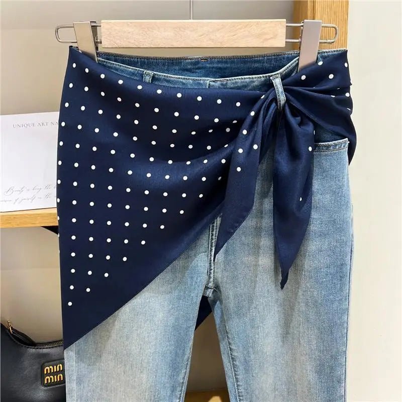 Ceinture Foulard Femme à Pois Élégance Parisienne, modèle Sophie - La Boutique de la Ceinture