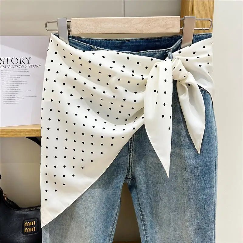 Ceinture Foulard Femme à Pois Élégance Parisienne, modèle Sophie