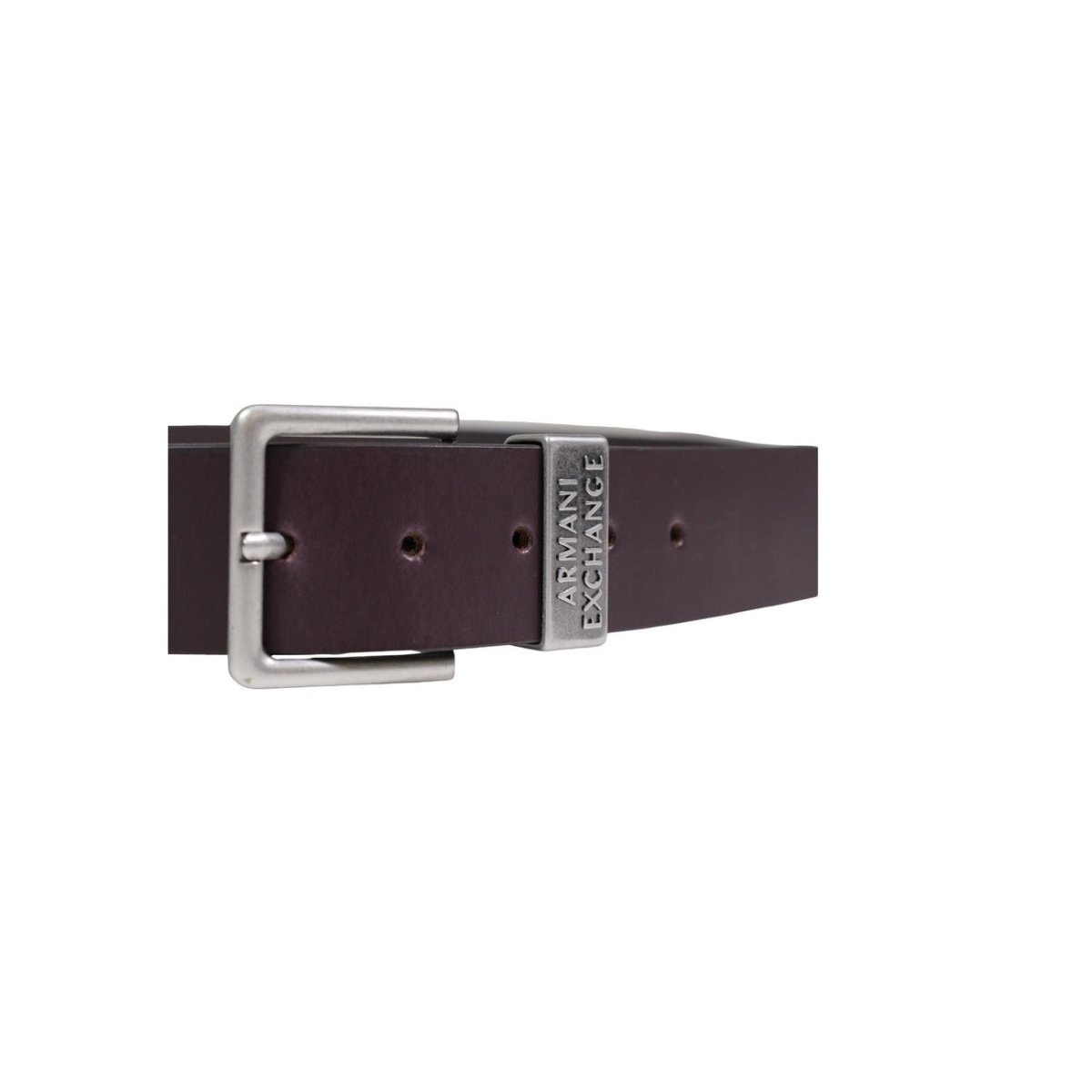Ceinture Homme Armani Exchange en Cuir Marron avec Boucle Métallique - La Boutique de la Ceinture