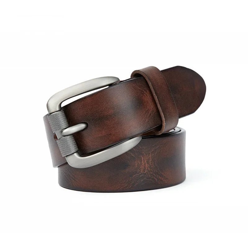 Ceinture homme en cuir véritable boucle ardillon vintage, modèle Fabrizio - La Boutique de la Ceinture