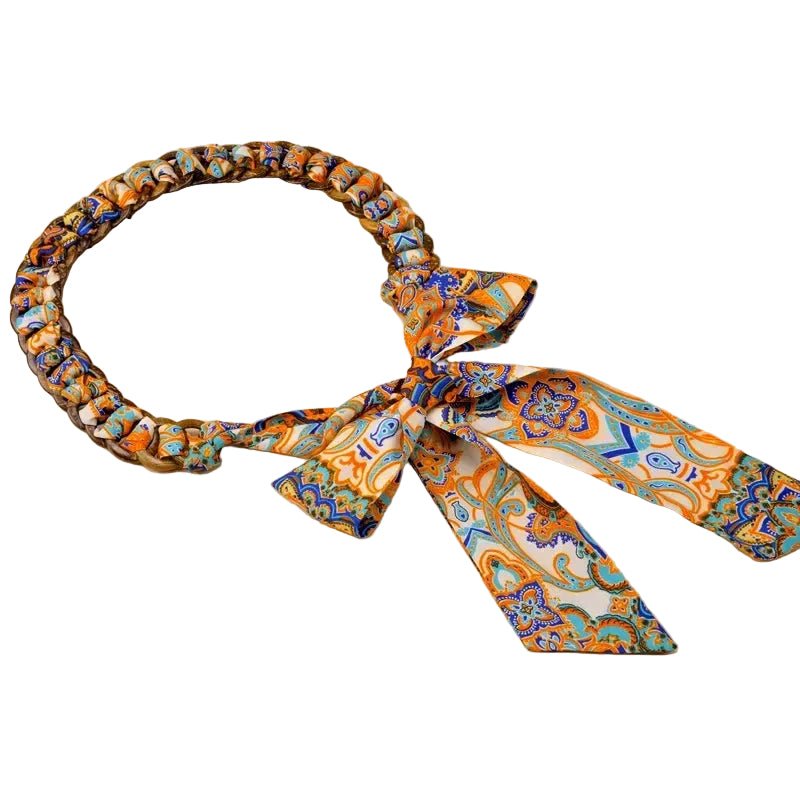 Ceinture tressée femme avec foulard noué - La Boutique de la Ceinture