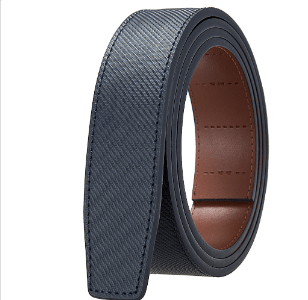 Lanière de ceinture 3.5 cm, en cuir, aspect rayé, pour boucles automatiques, modèle Arsène - La Boutique de la Ceinture