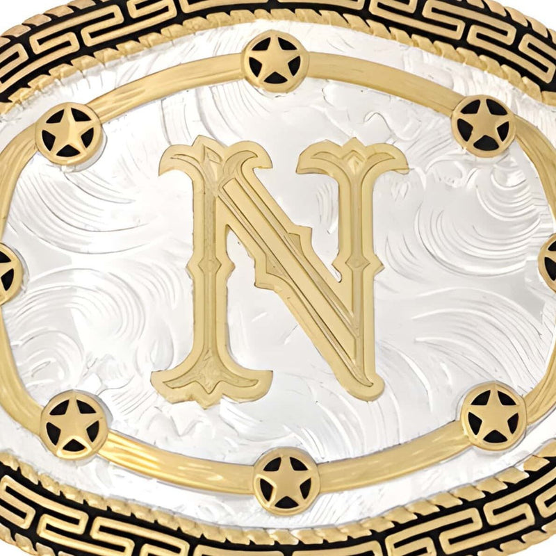 Boucle de ceinture Alphabet, N, modèle Noor