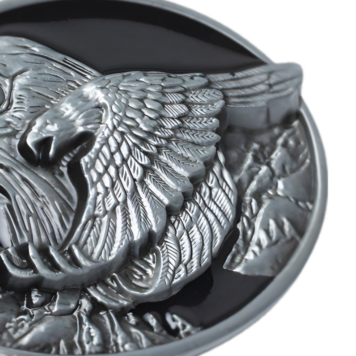 Boucle de ceinture Américaine, double aigle, modèle John - La Boutique de la Ceinture