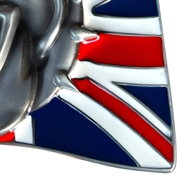 Boucle de ceinture Animal, bulldog sur drapeau anglais, modèle Frank
