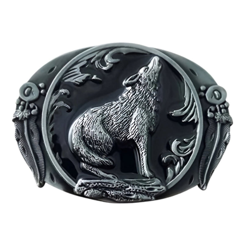 Boucle de ceinture Animal, loup, modèle Finn