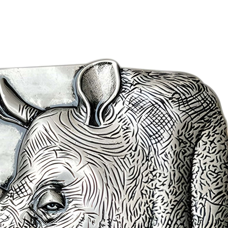 Boucle de ceinture Animal, rhinocéros, modèle Andrew