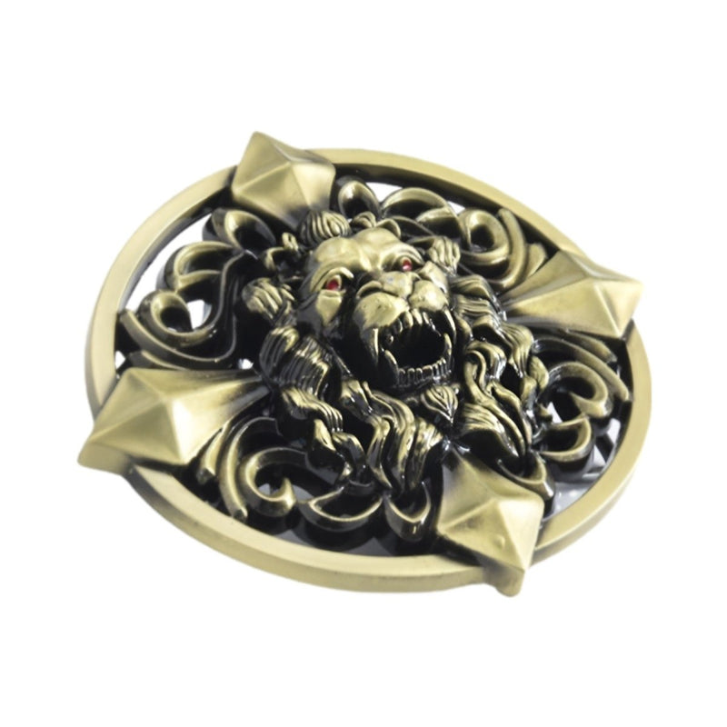 Boucle de ceinture Animal, tête de lion, modèle Elmer