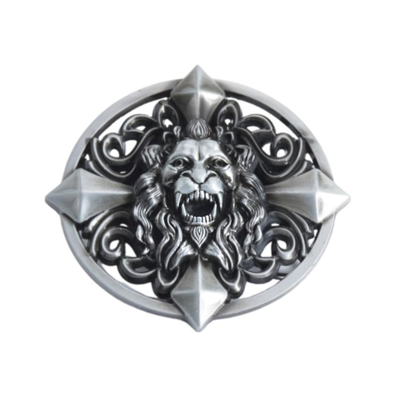 Boucle de ceinture Animal, tête de lion, modèle Elmer