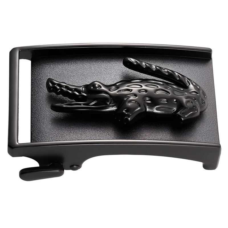 Boucle de ceinture automatique, motif crocodile, modèle Ilyas