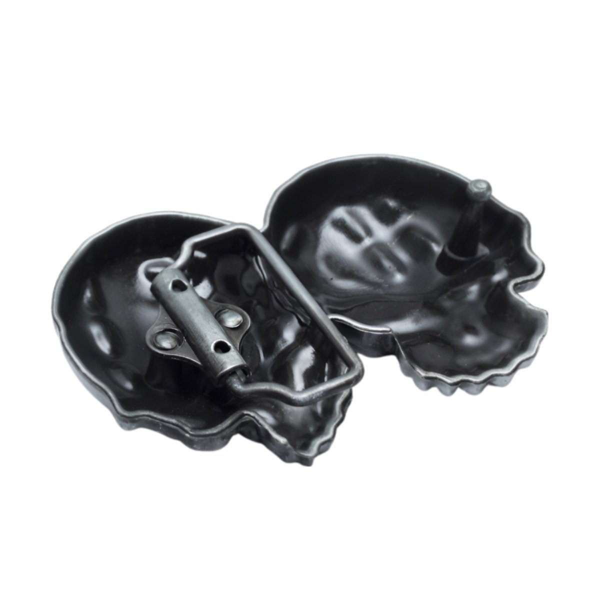 Boucle de ceinture double Têtes de Mort, modèle Elvan - La Boutique de la Ceinture