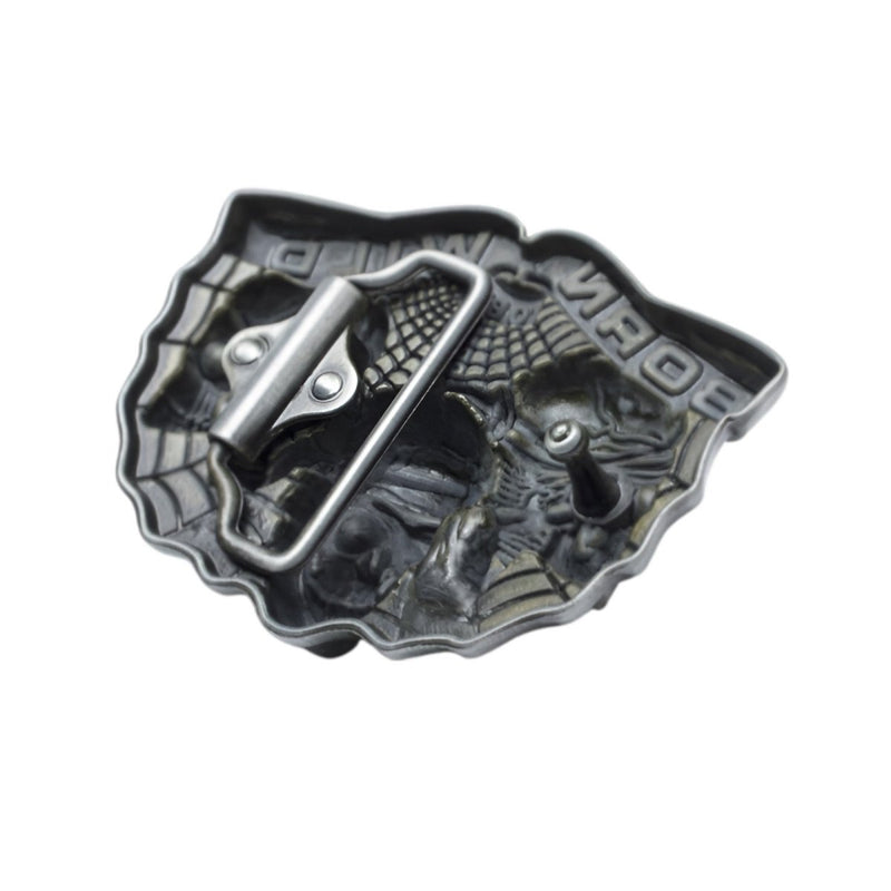 Boucle de ceinture Tête de Mort, Born to be wild, modèle Linzell