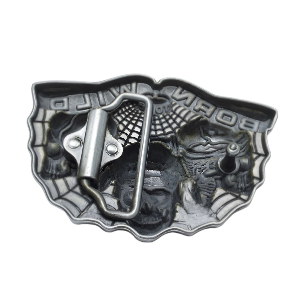 Boucle de ceinture Tête de Mort, Born to be wild, modèle Linzell - La Boutique de la Ceinture