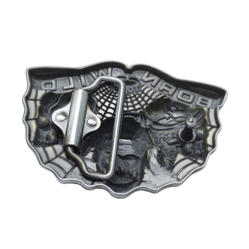 Boucle de ceinture Tête de Mort, Born to be wild, modèle Linzell