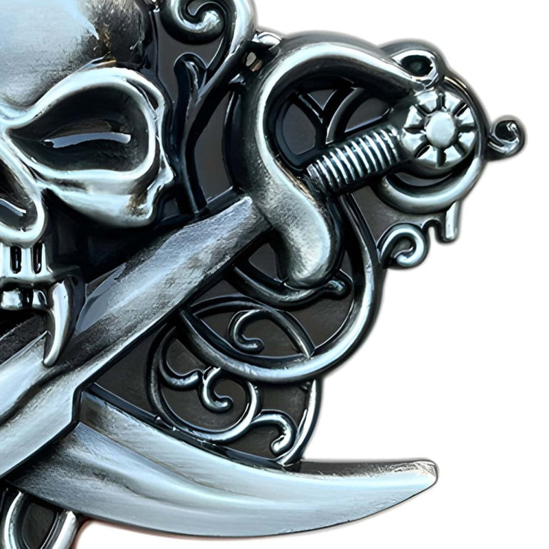 Boucle de ceinture Tête de Mort, pirate, modèle Jake
