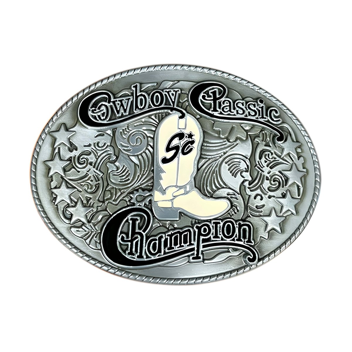 Fencing Medal Boucle De Ceinture Western Cowboy En Alliage Argenté Fencing Medal Boucle De Ceinture Western Cowboy En Alliage Argenté