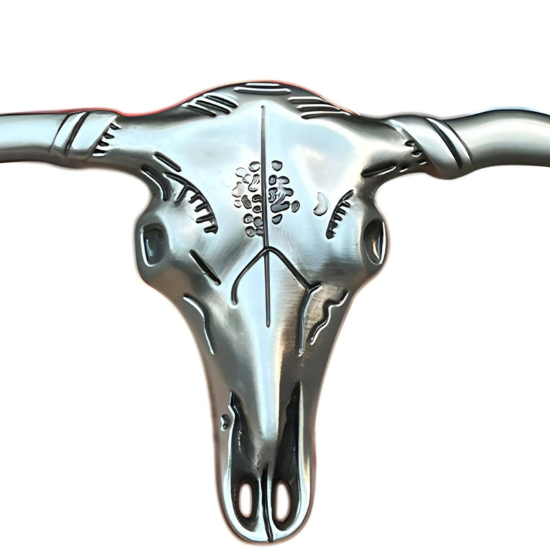 Boucle de ceinture Western, en forme de tête de longhorn, modèle Stanley