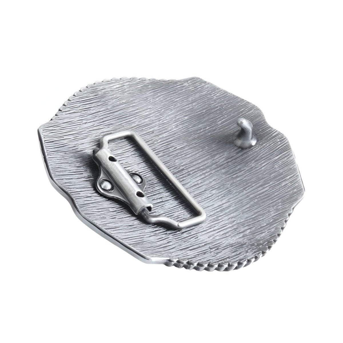 Boucle de ceinture Western, tête de taureau sur fond détaillé, modèle Cyrus - La Boutique de la Ceinture