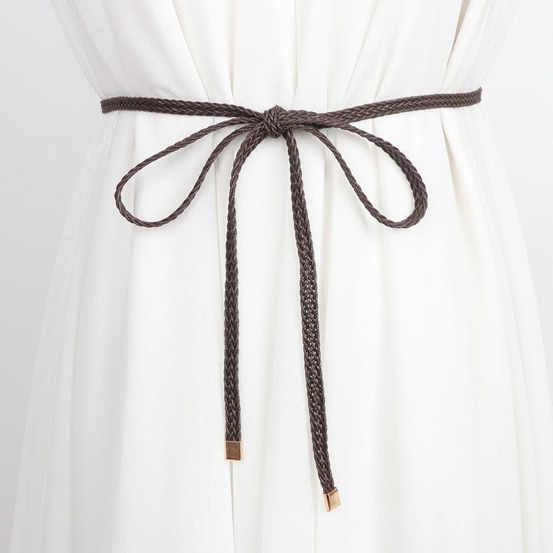 Ceinture à nouer en corde de coton ciré, modèle Ingey - La Boutique de la Ceinture