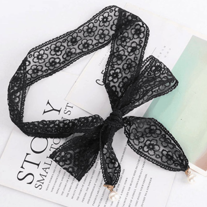 Ceinture à nouer en dentelle, modèle Laila