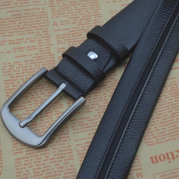 Ceinture Cache Billets en cuir véritable, pour homme ou femme, modèle Atithyia