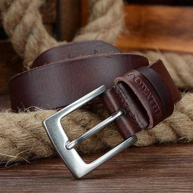 Ceinture Casual en cuir pour homme, modèle Isidore