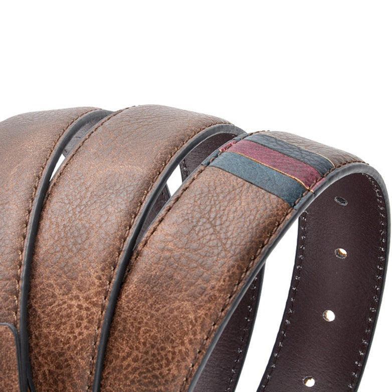 Ceinture Casual en cuir pour homme, modèle Mikheil