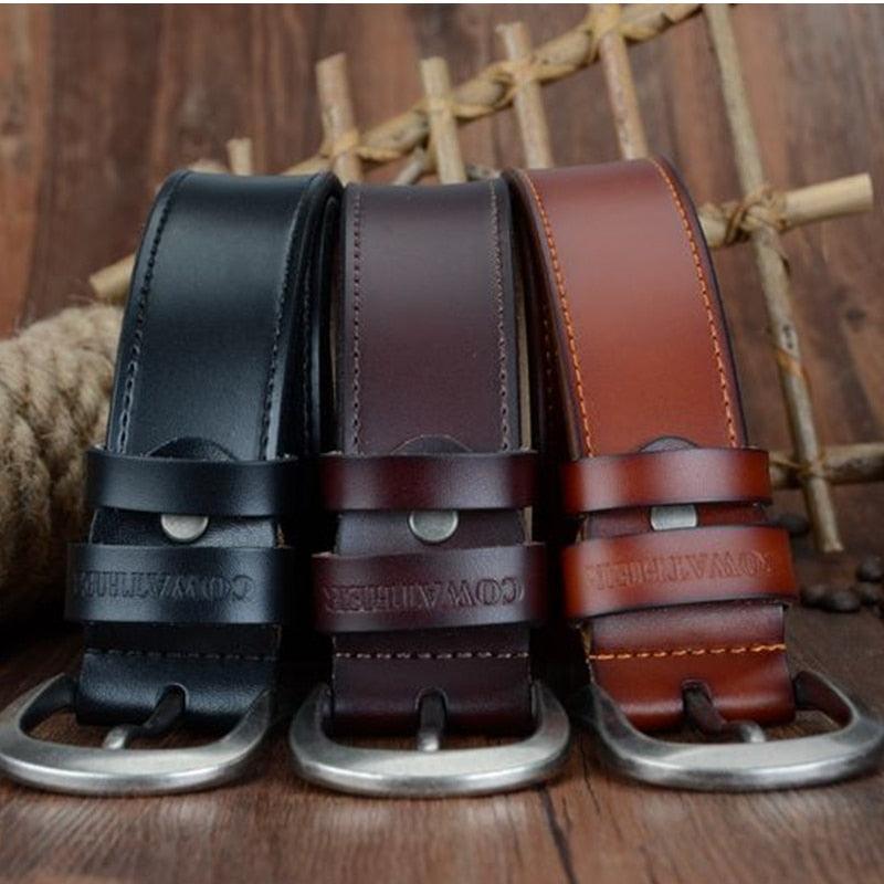 Ceinture Casual en cuir pour homme, modèle Teimuraz