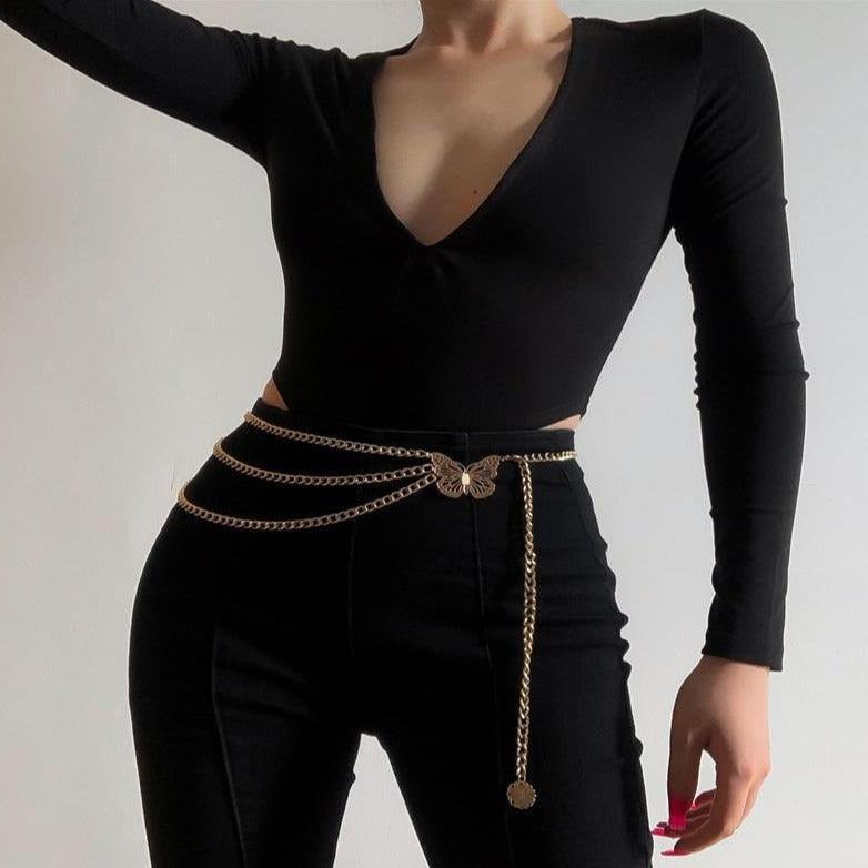 Ceinture chaîne pour femme, modèle Fienousa