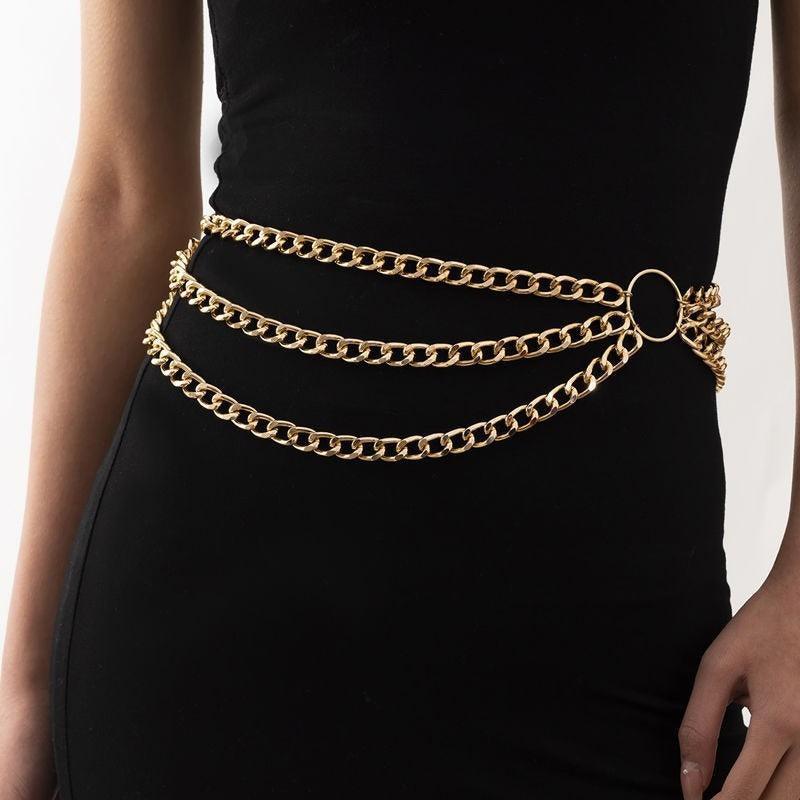 Ceinture chaîne pour femme, modèle Sadestris