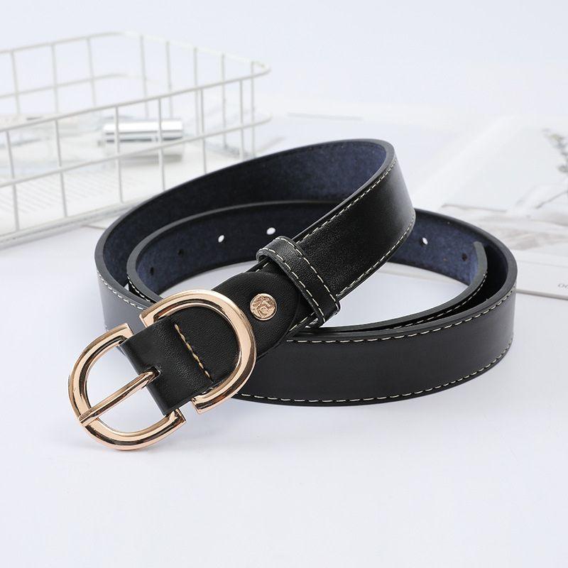 Ceinture classique pour femme à boucle double D, disponible en grande taille, modèle Liliana - La Boutique de la Ceinture