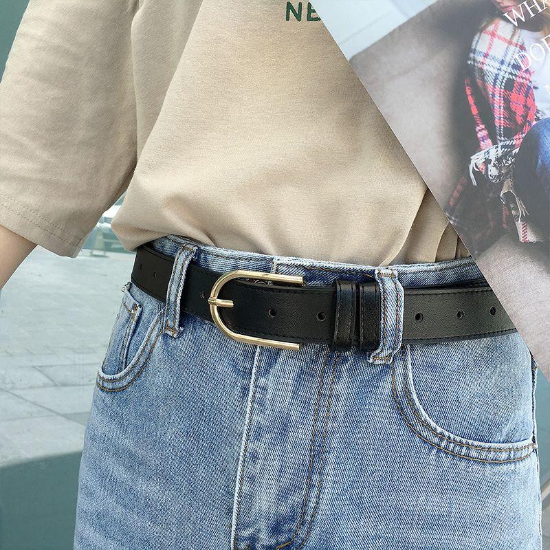 Ceinture classique pour femme à boucle en U disponible en grande taille, modèle Charlotte