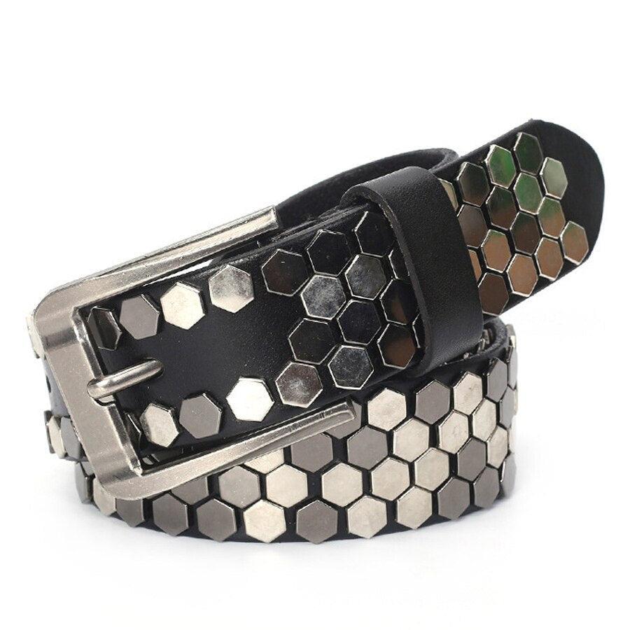 Ceinture Cloutée Double Rangées | Black Premium by EMP Ceinture | EMP Ceinture Cloutée Double Rangées | Black Premium by EMP Ceinture | EMP