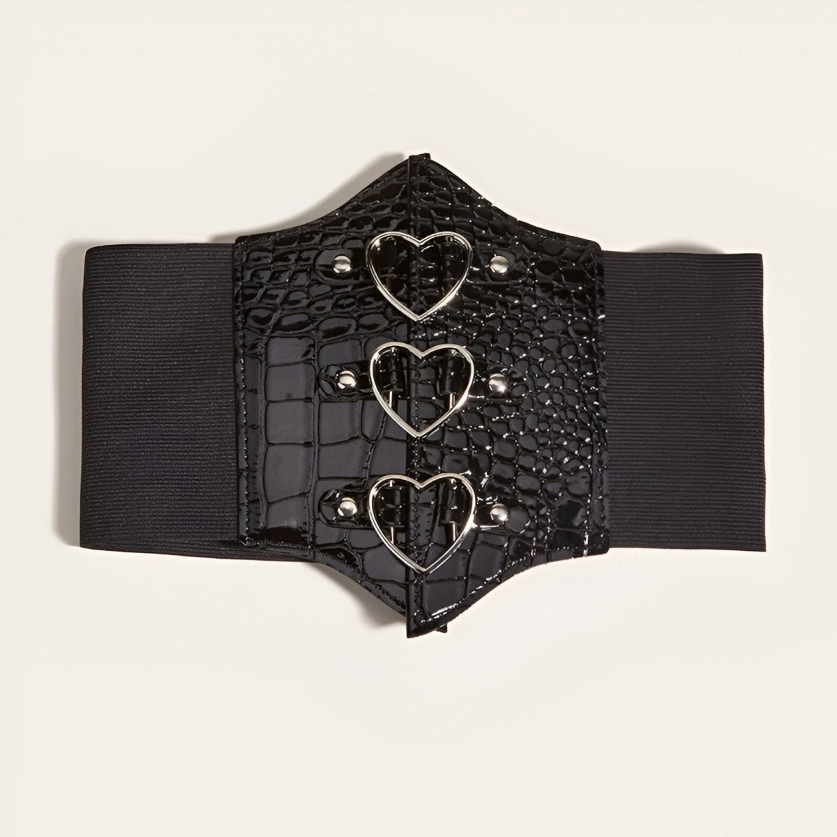 Ceinture corset à boucle en forme de cœur, modèle Athénaïs - La Boutique de la Ceinture