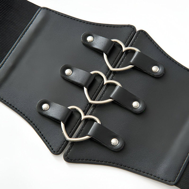Ceinture corset à boucles en forme de cœur, modèle Ivy