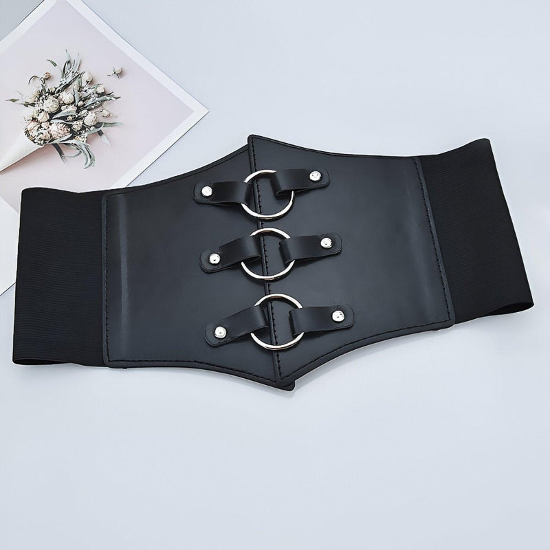 Ceinture corset à boucles rondes, modèle Gibson