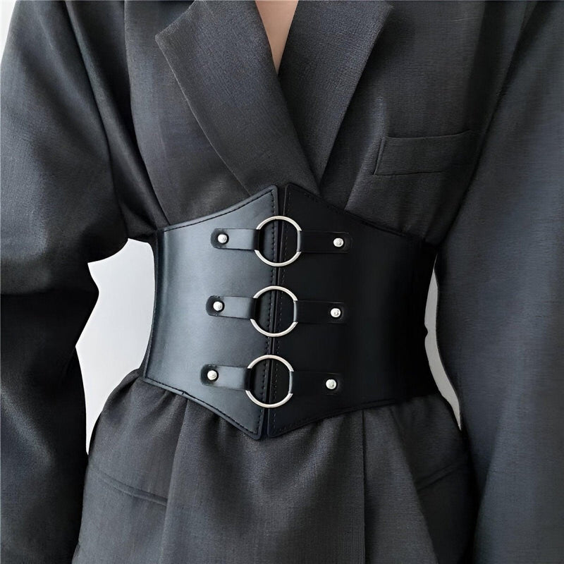 Ceinture corset à boucles rondes, modèle Gibson