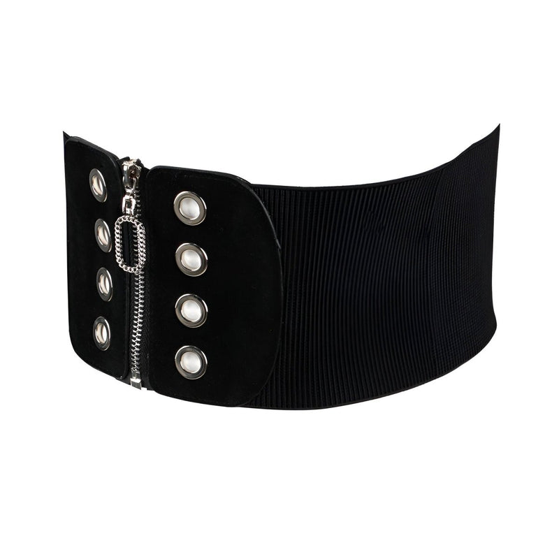Ceinture corset à fermeture éclair ovale avec œillets, modèle Irwin