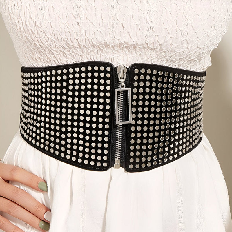 Ceinture corset à zip, modèle Nolwenn
