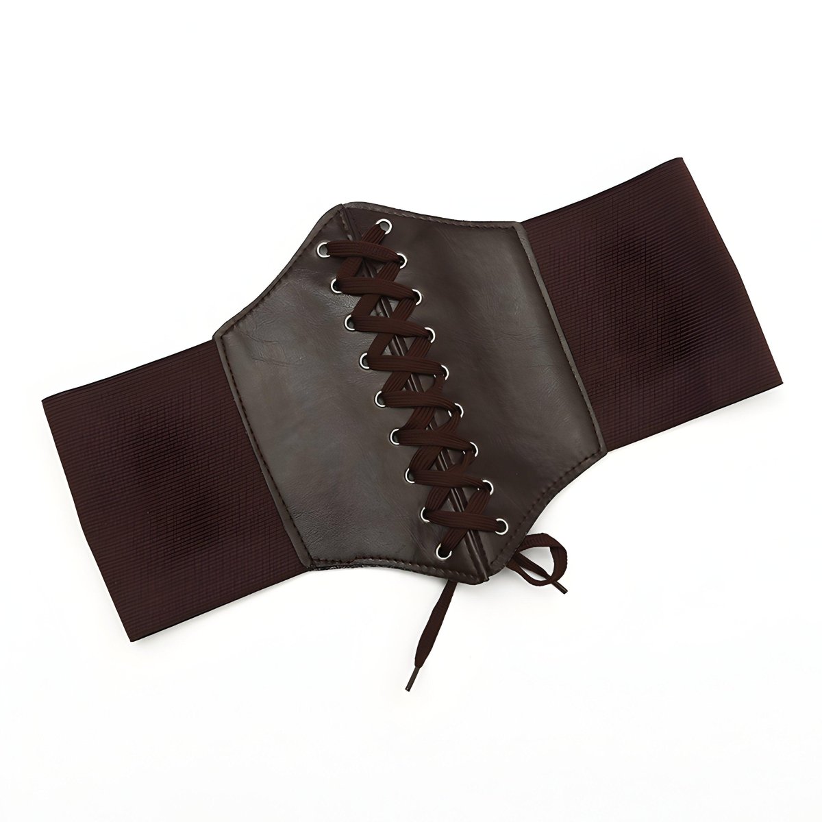 Ceinture corset unie à lacet, modèle Kayla - La Boutique de la Ceinture