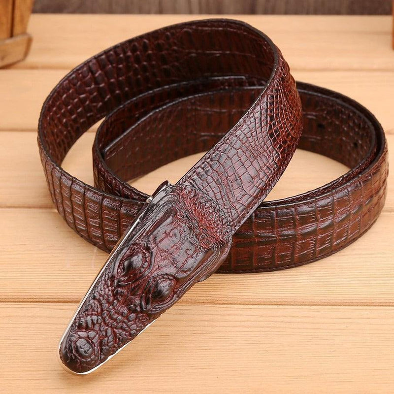 Ceinture crocodile pour homme, modèle Enokur